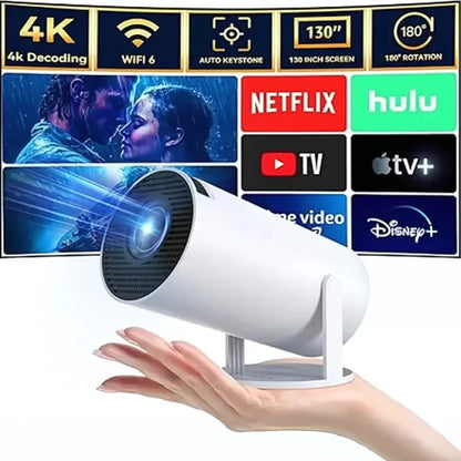 Smart Mini 4K Projector with HDMI, Wifi, Jiostar, Netflix, Youtube Etc