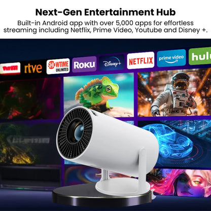 Smart Mini 4K Projector with HDMI, Wifi, Jiostar, Netflix, Youtube Etc